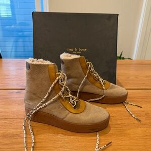 Like New Rag & Bone Oslo Lace Up Boots Size 38